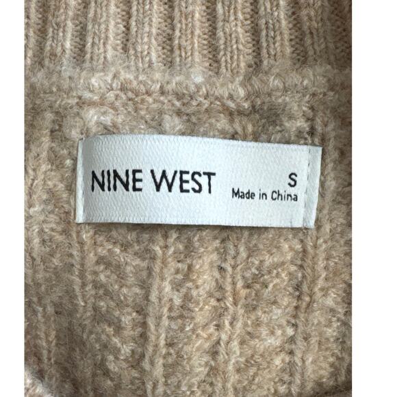 Nine West Chain Shine Sweater Oatmeal Heather Size S - Picture 3 of 8